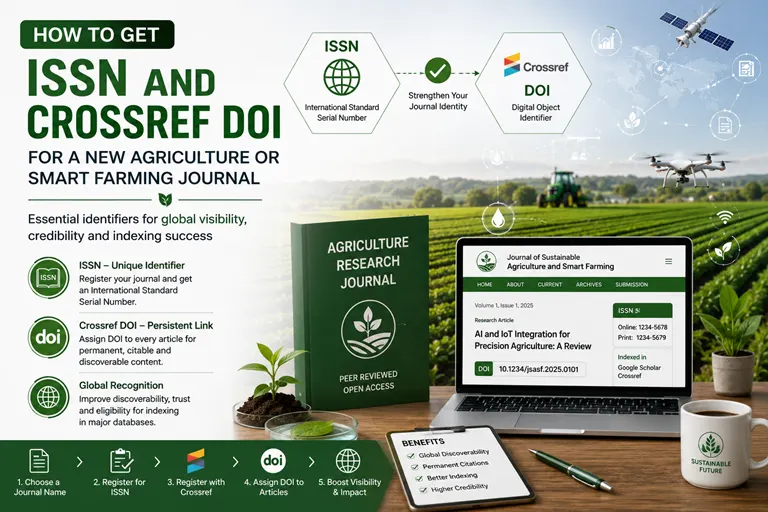 How to Get ISSN and Crossref DOI for a New Agriculture or Smart Farming Journal