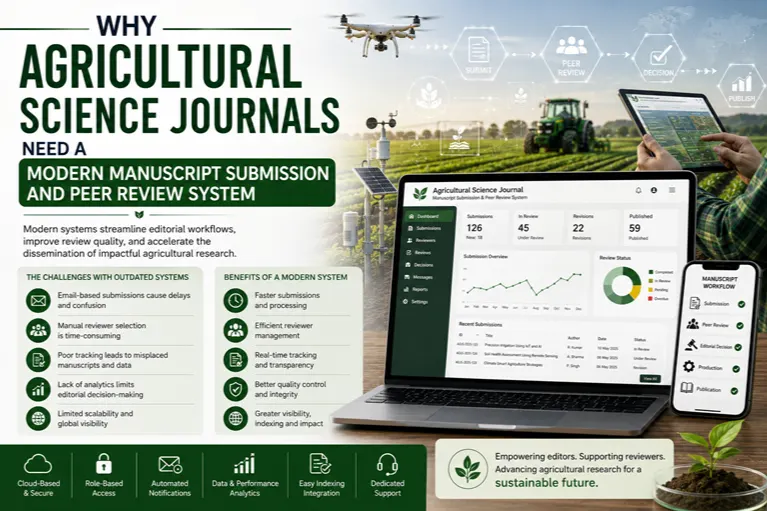 Why Agricultural Science Journals Need a Modern Manuscript Submission and Peer Review System
